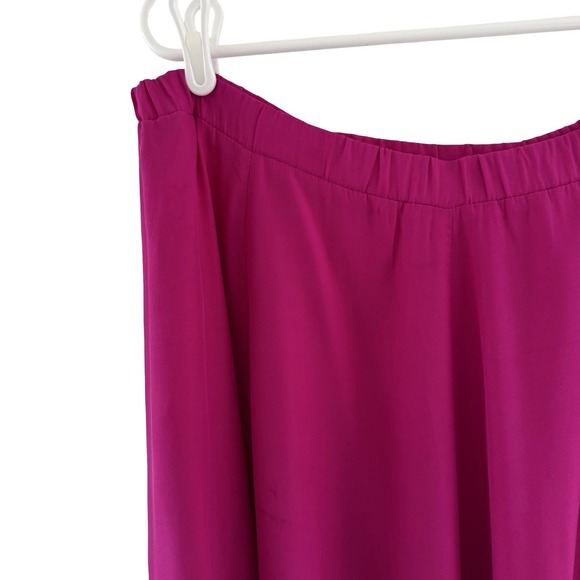 Vintage Neiman‎ Marcus Skirt Womens XL Fuchsia Maxi Long Elastic Waist Pockets - Picture 12 of 15